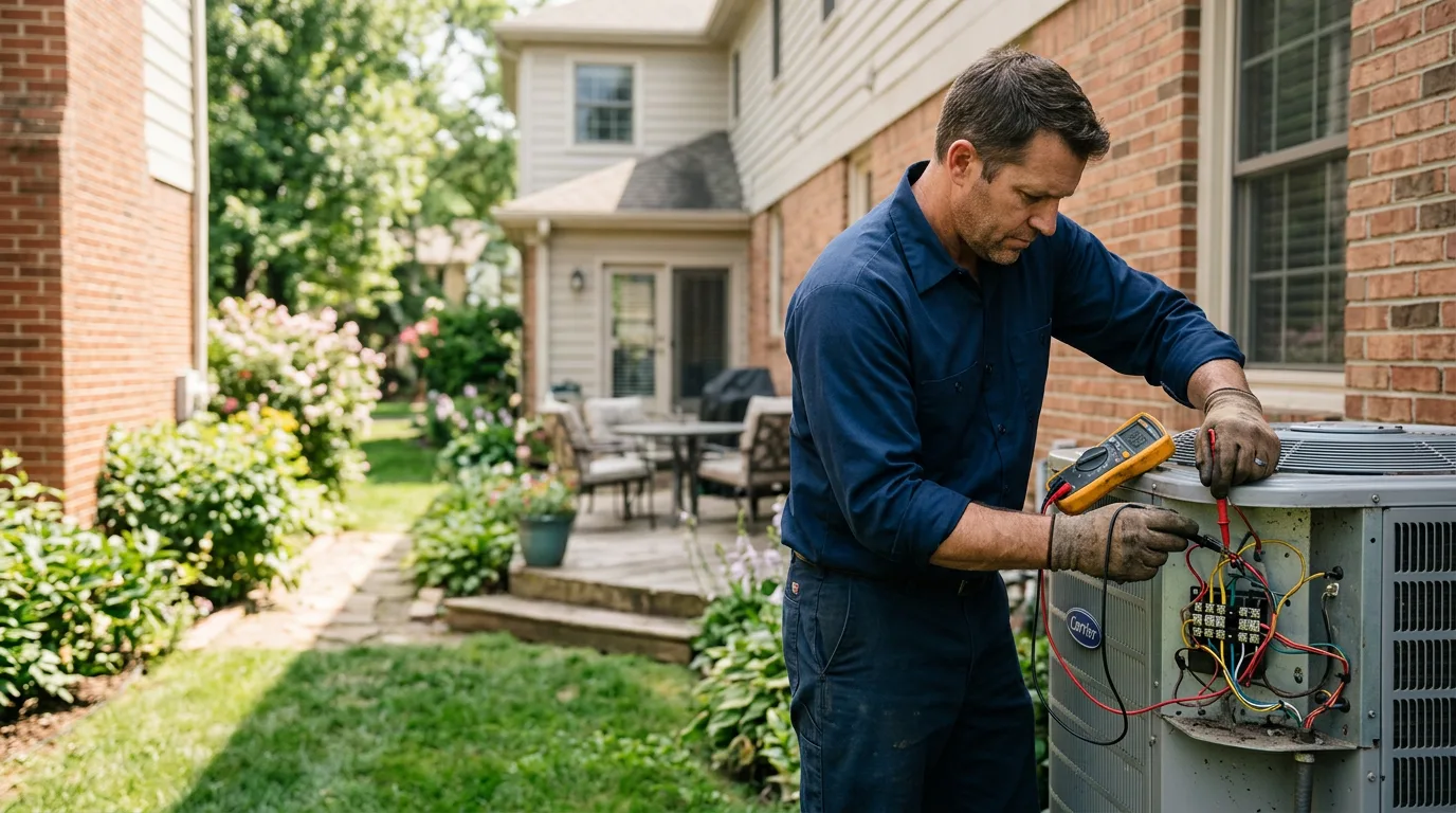 HVAC technician working near Meno, OK